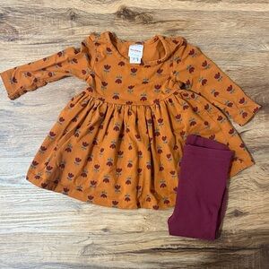 Hanna Andersson Toddler Girls Scandi Flower Print Dress 12-18months